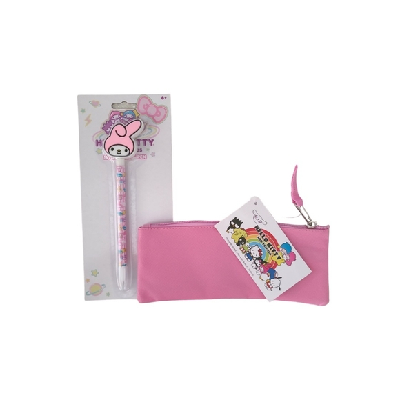 My Melody, Hello kitty and Friends Novelety Pen and Pencil Pouch Set - Picture 2 of 2